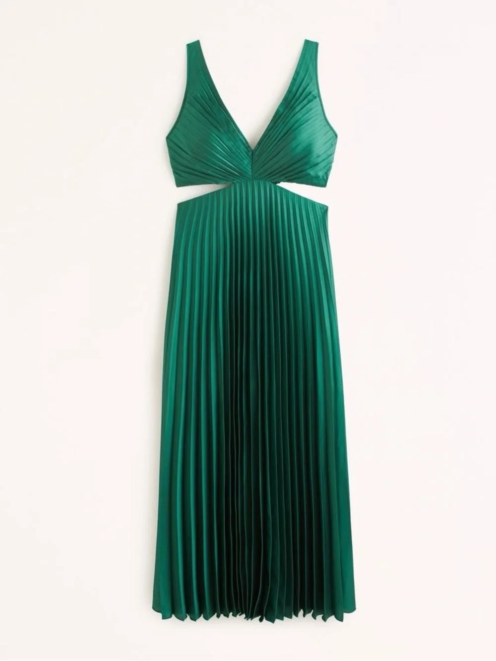 Abercrombie & Fitch The A&F Giselle Pleated Cutout Maxi Dress